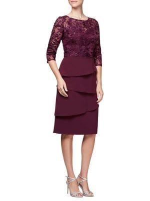 Alex Evenings Embroidered Shift Dress