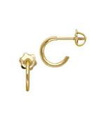 Lord & Taylor 14k Yellow Gold Huggie Hoop Earrings