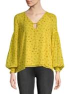Highline Collective Floral Peasant-sleeve Blouse