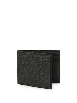 Calvin Klein Monogram-embossed Leather Bi-fold Wallet