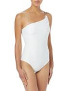 Michael Michael Kors One-shoulder Ring One-piece Swimsuit