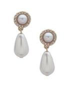 Ivanka Trump Faux Pearl & Crystal Drop Earrings