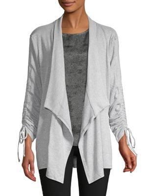 Vince Camuto Lace-up Open-front Cardigan