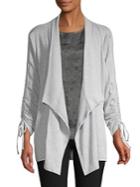 Vince Camuto Lace-up Open-front Cardigan