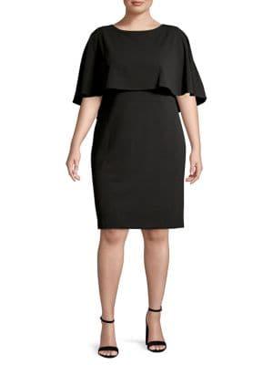 Calvin Klein Plus Popover Sheath Dress