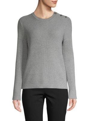 Imnyc Isaac Mizrahi Buttoned Shoulder Sweater