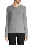 Imnyc Isaac Mizrahi Buttoned Shoulder Sweater