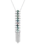 Lucky Brand Key Items Abalone And Semi-precious Rock Crystal Ladder Necklace