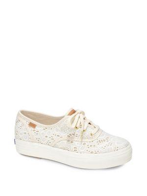 Keds Triple Embroidered Canvas Sneakers