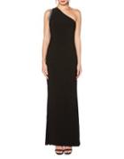 Laundry By Shelli Segal One-shoulder Beaded Gown