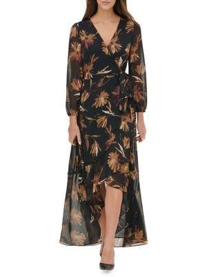 Tommy Hilfiger Miranda Floral Chiffon High-low Maxi Dress