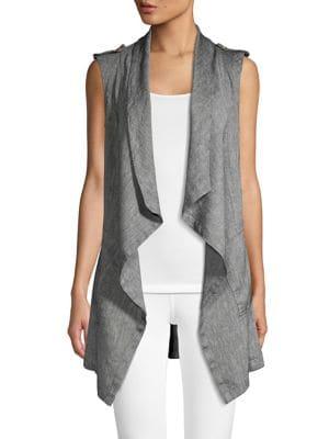 Jones New York Drape Open-front Vest