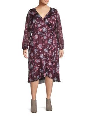 Rachel Rachel Roy Plus Caron Floral Wrap Dress