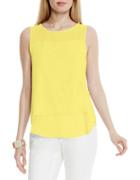 Vince Camuto Sleeveless Mix Media Top