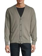 Black Brown V-neck Button Cardigan
