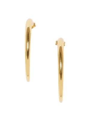 Sole Society Vintage Goldtone Tapered Hoop Earrings