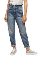 Miss Selfridge Frill-top Mom Jeans