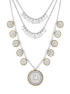 Lucky Brand Nouveau Americana Faux Pearl Tribal Multi-strand Statement Necklace