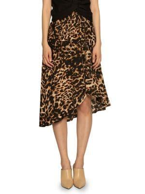 Walter Baker Nat Leopard-print A-line Skirt