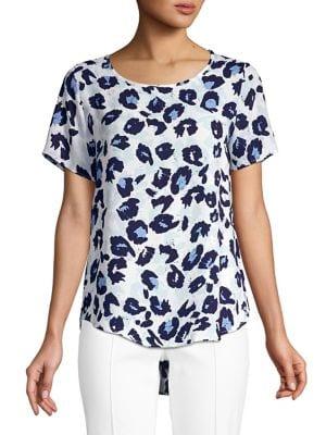 Premise Cheetah Printed Short-sleeve Top