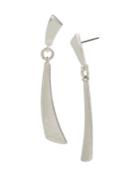 Robert Lee Morris Collection Hint Of Rose Crystal Linear Stick Earrings