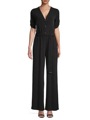 Michael Michael Kors V-neck Belted Jumpsuit