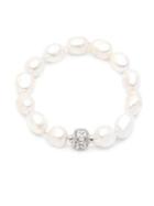 Carolee Rise & Shine Large Pearl & Crystal Single-row Bracelet