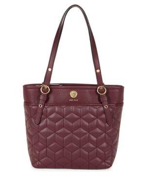 Anne Klein Faux Leather Logo Tote