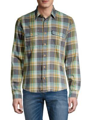 Lucky Brand Plaid Lightweight Button-front Shirt