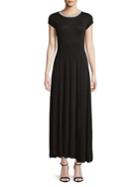 Michael Michael Kors Petite Classic Cap-sleeve Maxi Dress