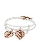 Alex And Ani Two-tone Mother And Daughter Set-of-2 Charm Bracelet
