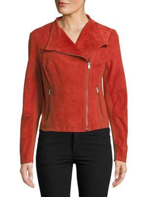 Andrew Marc Suede Moto Jacket
