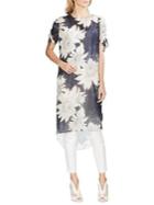 Vince Camuto Ethereal Dawn Floral-print Chiffon Tunic