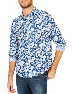 Nautica Floral Print Long-sleeve Shirt