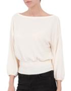 Three Dots Brushed Sweater Crop Top