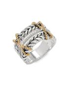 Bh Multi Color Corp. Diamond, 18k Yellow Gold & Sterling Silver Ring