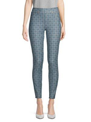 Michael Michael Kors Geometric-print Cotton Blend Leggings