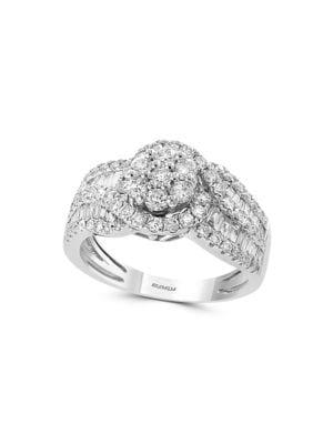 Effy Classique 14k White Gold & Diamond Cluster Ring
