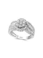 Effy Classique 14k White Gold & Diamond Cluster Ring