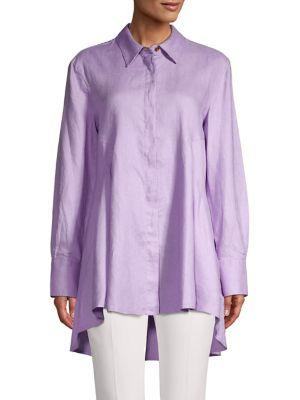 Donna Karan Hi-lo Button Up Shirt