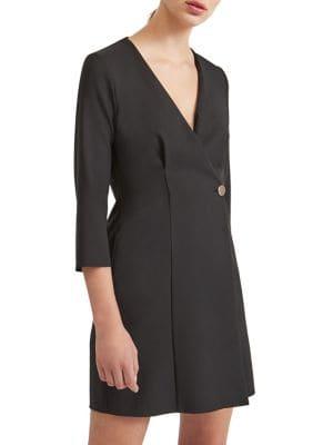 Miss Selfridge One-button Wrap A-line Dress