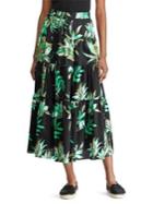Lauren Ralph Lauren Petite Tropical A-line Midi Skirt