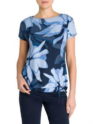 Olsen Floral Tie-hem Tee