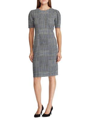 Lauren Ralph Lauren Glen Plaid Jacquard-knit Dress