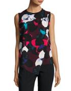 Lord & Taylor Asymmetrical Floral Top