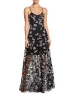 Dress The Population Summer Carla Sequin-lace Maxi Dress