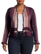 Nic+zoe Plus City Dreams Stripe Cardigan