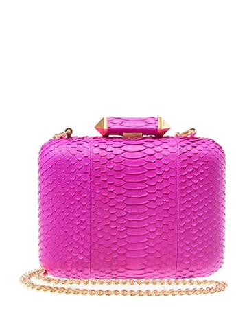 B Brian Atwood Leather Minaudiere