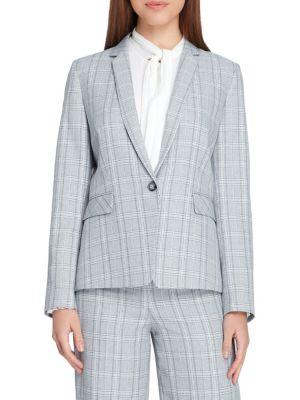 Tahari Arthur S. Levine Plaid Flap-pocket Jacket