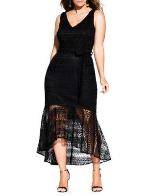 City Chic Plus Lace Simmer Dress